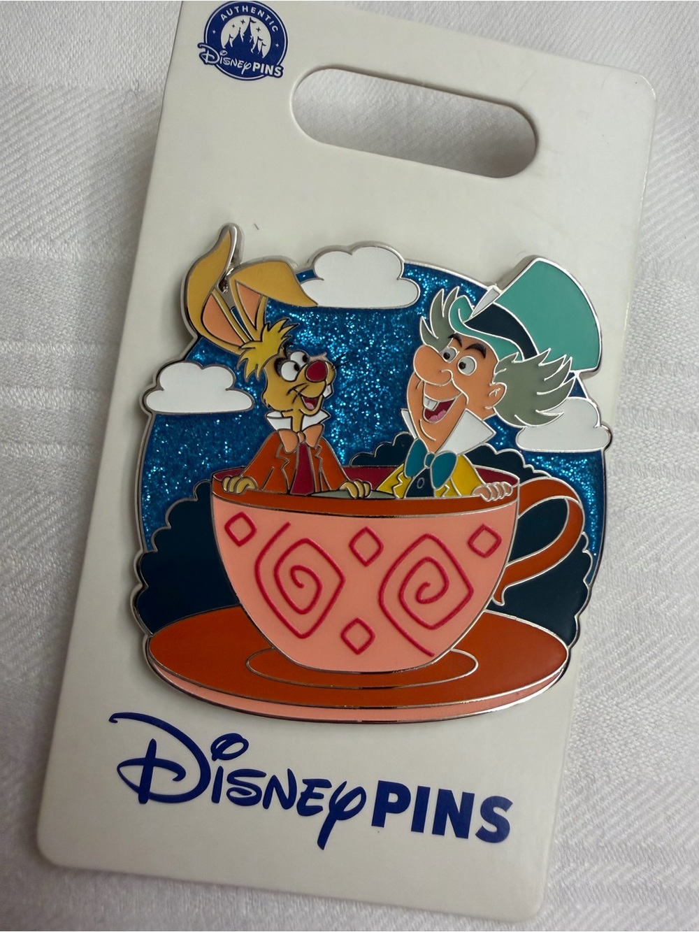 Disney Mad Hatter & March Hare Teacup Pin - Pink, Teal, Blue, Orange
